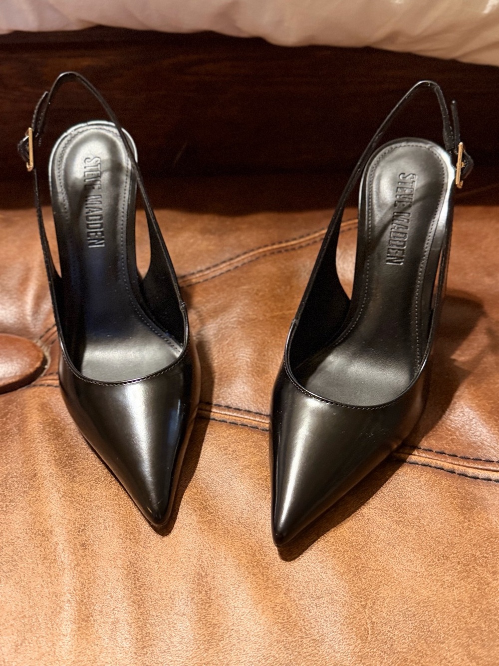 Steve Madden Blare Pointed Toe Slingback Heels - Picture 6 of 8
